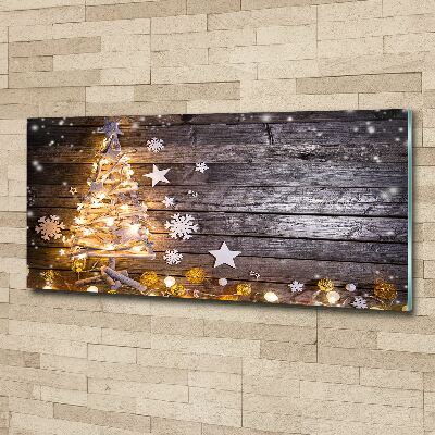 Plexiglas schilderij Verlichte kerstboom