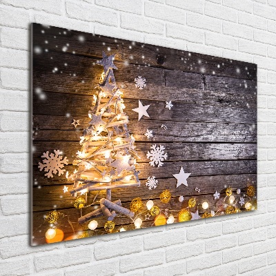 Plexiglas schilderij Verlichte kerstboom