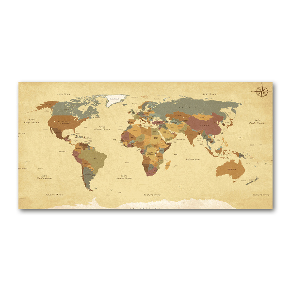 Foto obraz szkło akryl Mapa polityczna