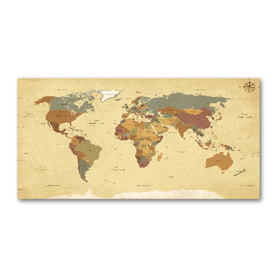 Plexiglas foto Politieke kaart