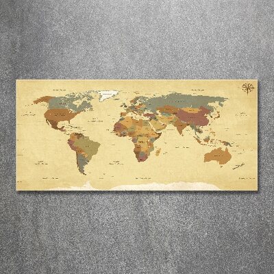 Foto obraz szkło akryl Mapa polityczna