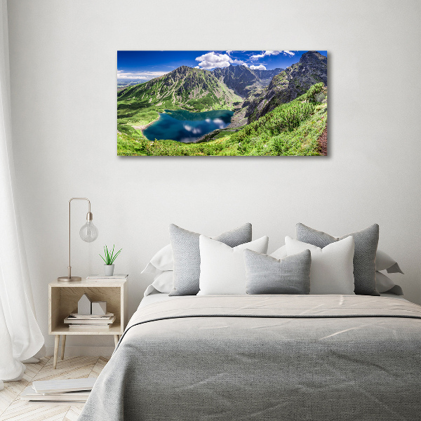 Schilderij op acrylglas Zwarte vijver Tatra-gebergte