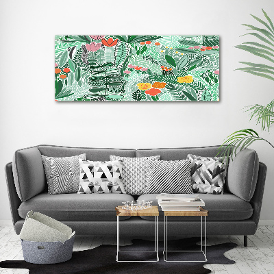 Schilderij op acrylglas Bloemenpatroon