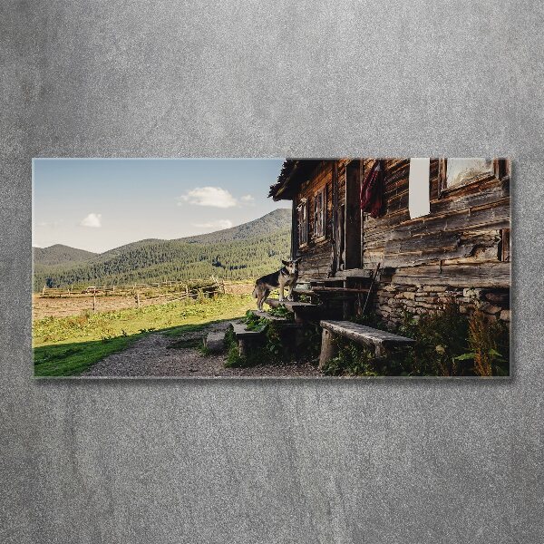 Plexiglas schilderij Houten huis in de bergen