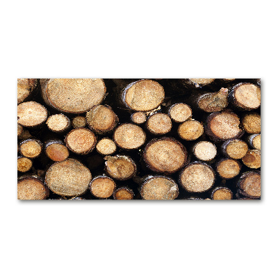 Foto op plexiglas Houtblokken