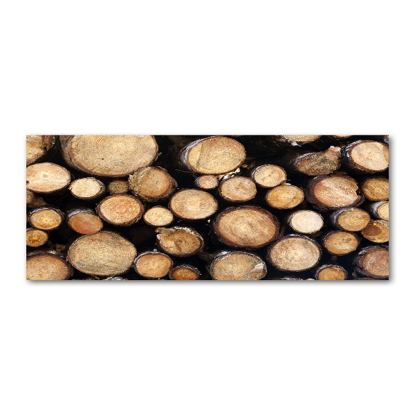 Obraz zdjęcie szkło akryl Kłody drewna