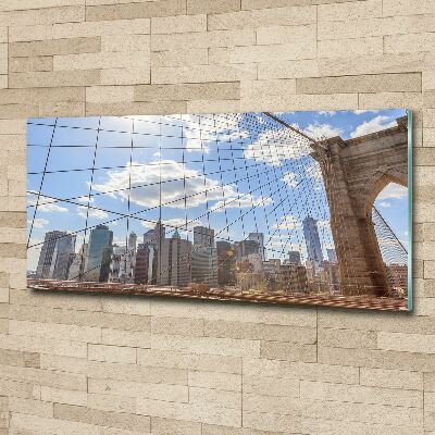 Schilderij op acrylglas New York Bridge