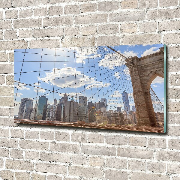 Schilderij op acrylglas New York Bridge