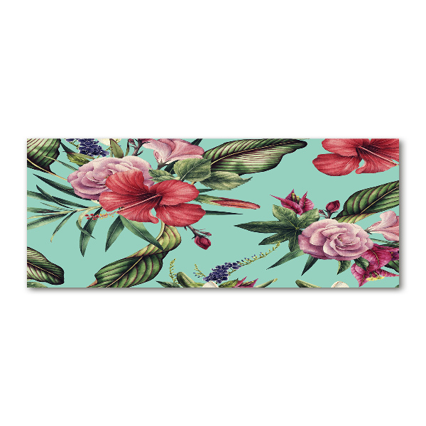 Schilderij op acrylglas Tropische bloemen