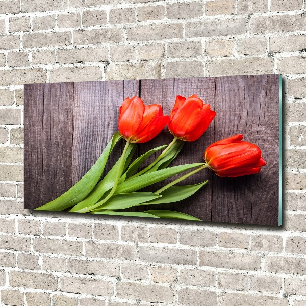 Foto op plexiglas Rode tulpen