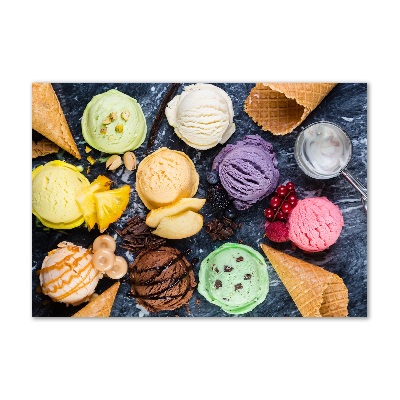 Obraz zdjęcie szkło akryl Kolorowe lody