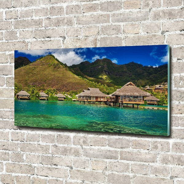 Plexiglas schilderij Bungalows boven het water
