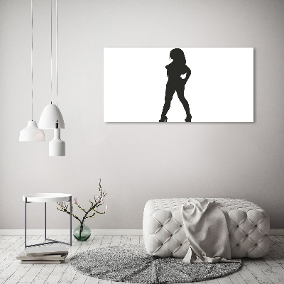 Plexiglas foto Silhouet van een vrouw