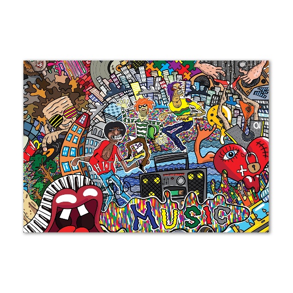 Foto op plexiglas Muzikale collage