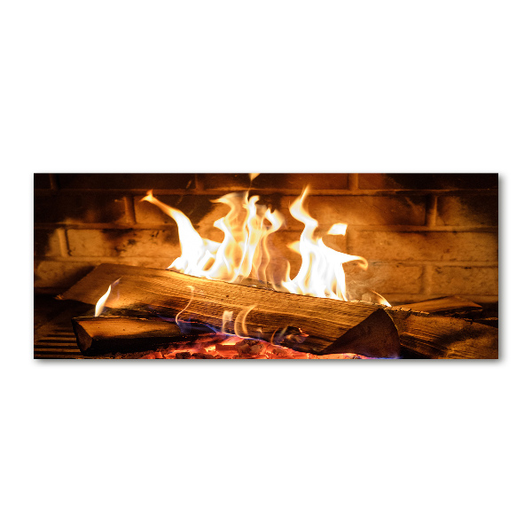 Foto plexiglas Hout in de open haard
