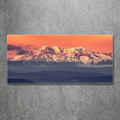 Foto obraz akryl Wschód słońca Tatry