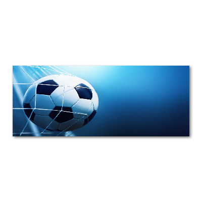 Plexiglas foto De bal ligt in het doel.