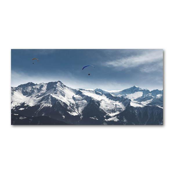Foto plexiglas Paragliden in de Alpen