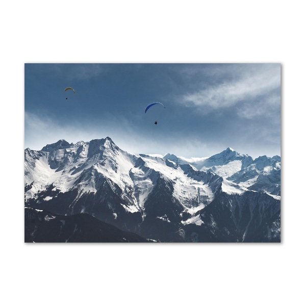 Foto plexiglas Paragliden in de Alpen