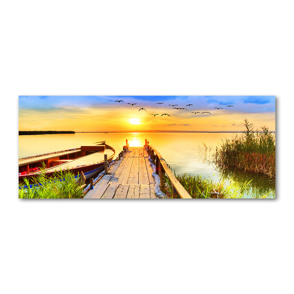 Foto op plexiglas Boot en steiger