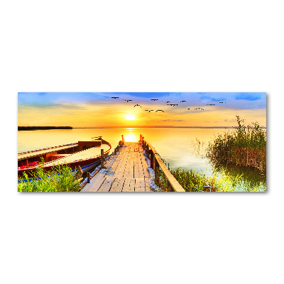 Foto op plexiglas Boot en steiger