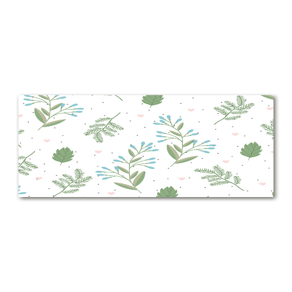 Fotoobraz na ścianę szkło akrylowe Liście