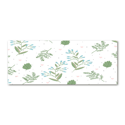 Fotoobraz na ścianę szkło akrylowe Liście