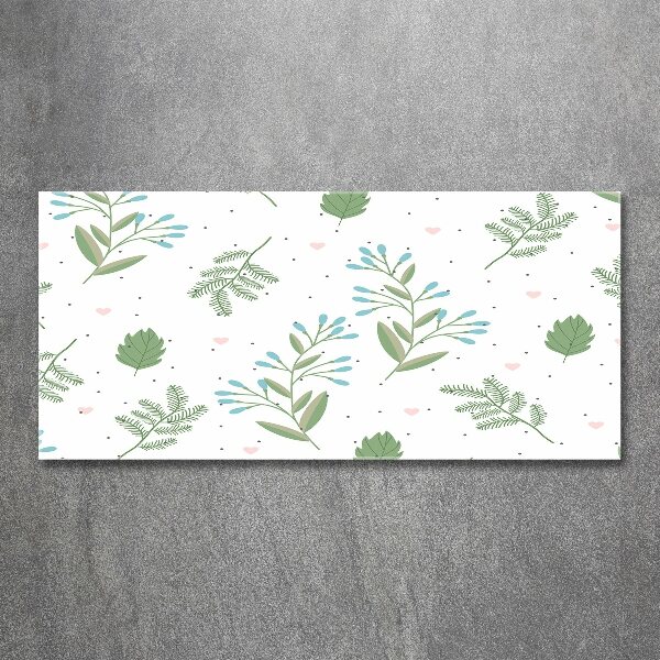 Fotoobraz na ścianę szkło akrylowe Liście