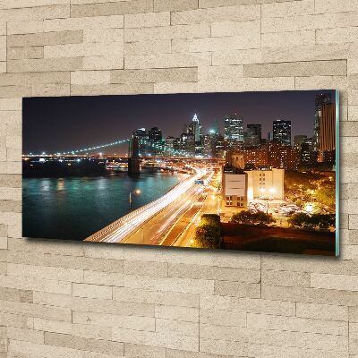 Foto op plexiglas New York 's nachts