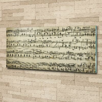 Foto obraz akryl Nuty na pięciolinii