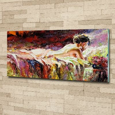 Plexiglas schilderij Leugenachtige vrouw