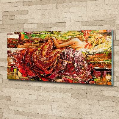 Foto op plexiglas Slapende vrouw