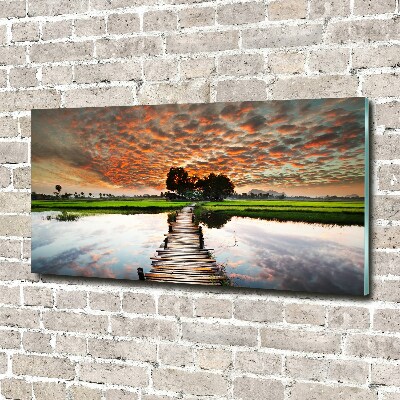 Plexiglas foto Houten brug