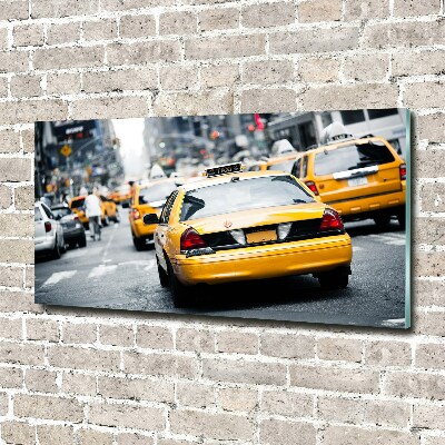 Schilderij op acrylglas New Yorkse taxi's