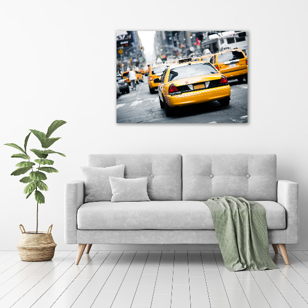 Schilderij op acrylglas New Yorkse taxi's