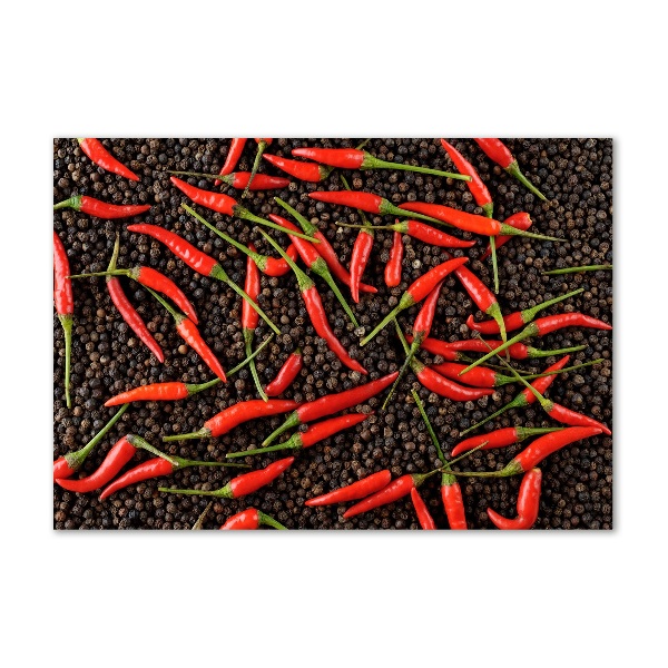 Schilderij op acrylglas Chilipepers