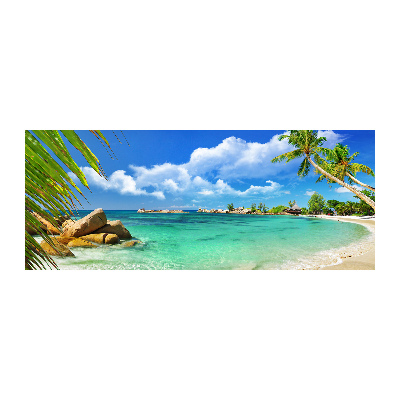 Foto op plexiglas strand op de Seychellen