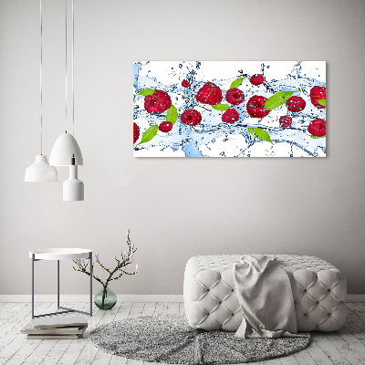 Plexiglas schilderij Frambozen en water