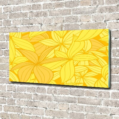 Foto op plexiglas Achtergrond met gele bloemen