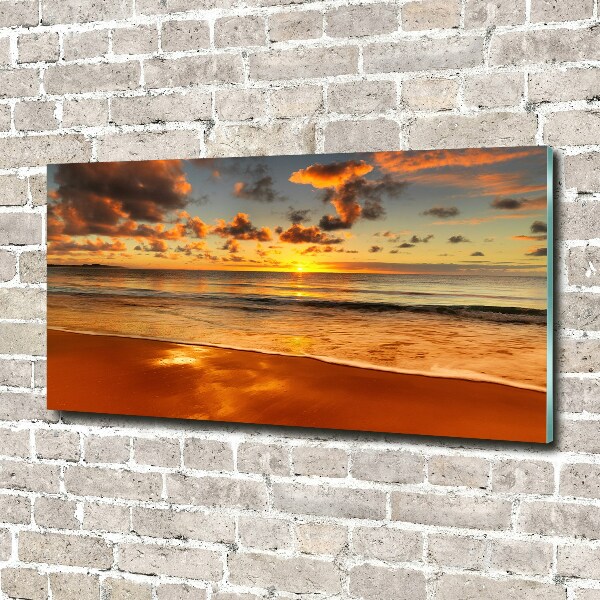 Foto in plexiglas Zonsondergangstrand