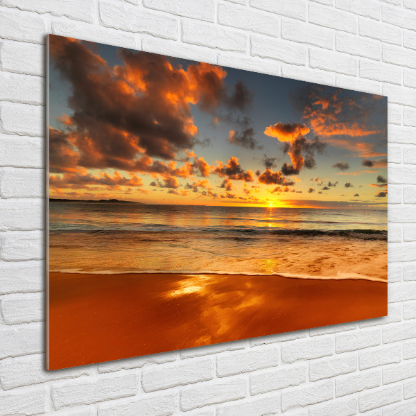 Foto in plexiglas Zonsondergangstrand