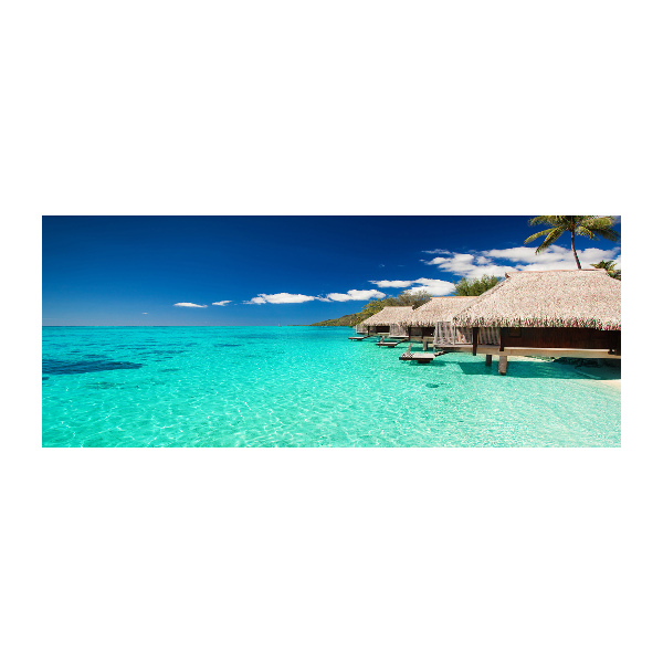 Schilderij op acrylglas Bungalows boven het water