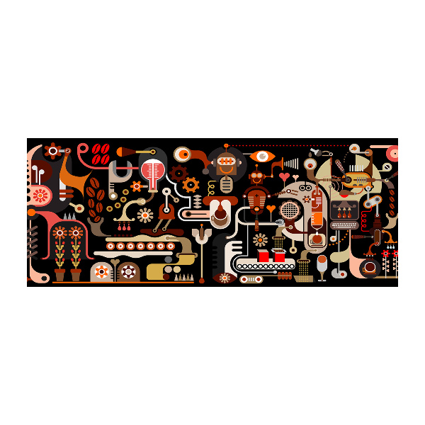 Foto in plexiglas Koffieproductie