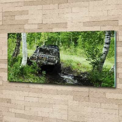 Plexiglas schilderij Jeep in het bos