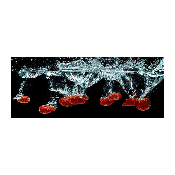 Foto in plexiglas Aardbeien onder water