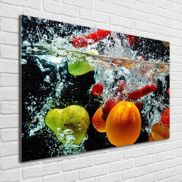 Schilderij op acrylglas Fruit onder water