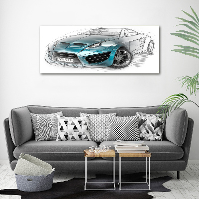 Foto obraz szkło akryl Szkic samochodu