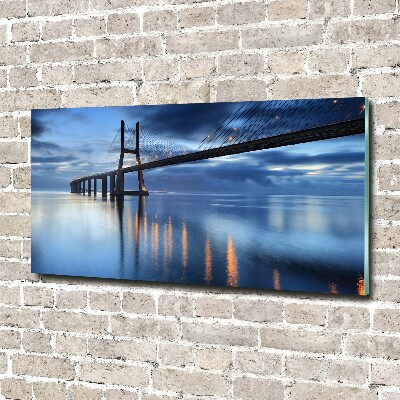 Foto in plexiglas Verlichte brug