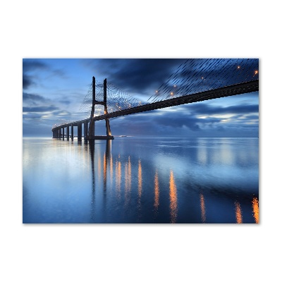 Foto in plexiglas Verlichte brug