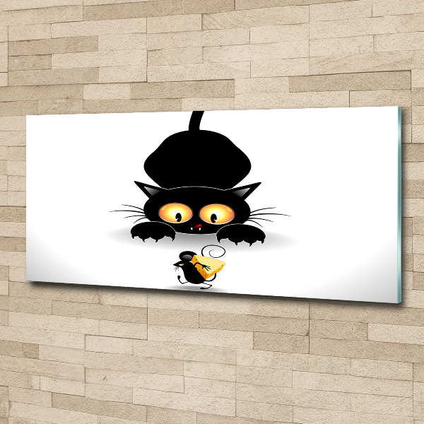 Foto op plexiglas Kat en muis